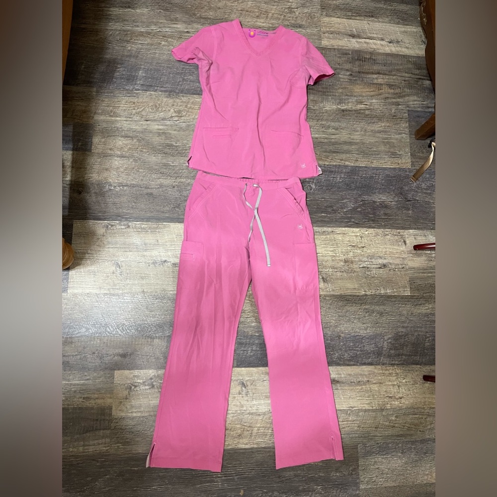 Pink scrub set